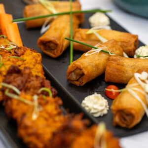 Buffet-style catering food selection for online ordering